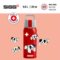 Detská hliníková fľaša na vodu Sigg WMB ONE Swiss Cows – 0,6 l, nepriepustná, bez BPA, vhodná aj na sýtené nápoje 2