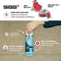 Detská hliníková fľaša na vodu Sigg WMB ONE Swiss Cows – 0,6 l, nepriepustná, bez BPA, vhodná aj na sýtené nápoje 4