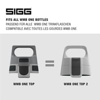 SIGG WMB ONE Top 2 kupak - Egykezes szilikon tömítésű vízpalack fedél - Playful Peach 5