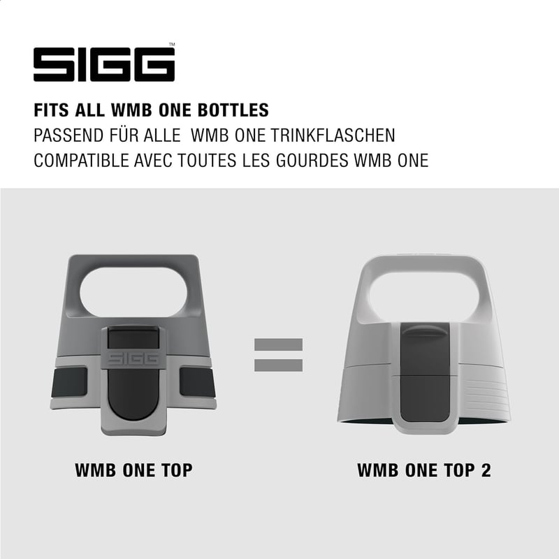 SIGG WMB ONE Top 2 kupak - Egykezes szilikon tömítésű vízpalack fedél - Playful Peach