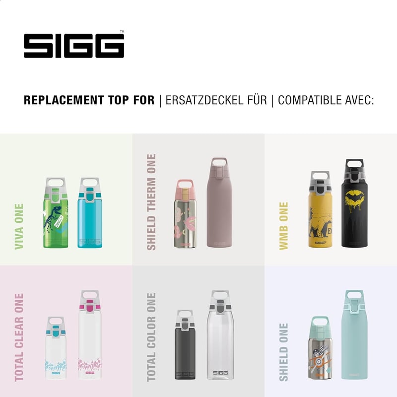 SIGG WMB ONE Top 2 kupak - Egykezes szilikon tömítésű vízpalack fedél - Playful Peach