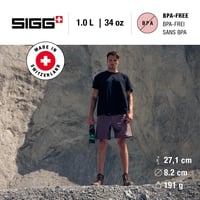 Hliníková fľaša SIGG WMB Pathfinder Black, na sýtené nápoje – čierna – 1 l 2