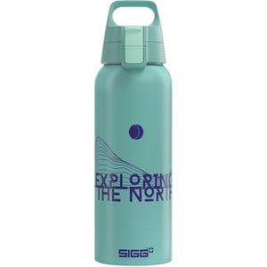 Sigg WMB Pathfinder Glacier aluminijska boca – 1 L, plavi uzorak, bez BPA, za gazirana pića, nepropusna, lagana, outdoor