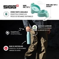 Hliníková fľaša Sigg WMB Pathfinder Glacier – 1 l, modrá so vzorom, bez BPA, vhodná na sýtené nápoje, nepriepustná, ľahká, outdoorová 4