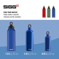 Hliníková fľaša Sigg WMB Traveller 1,5 l – tmavomodrá, na sýtené nápoje, nepriepustná, bez BPA, ľahká športová fľaša 5