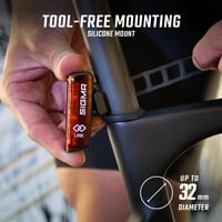 Sada cyklistických svetiel SIGMA Aura 100/Blaze Link s držiakom na skrutku, automatickou reguláciou jasu, 100-luxovým predným svetlom a funkciou brzdového svetla 8