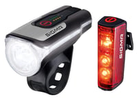 Súprava cyklistických svetiel Sigma Aura 80 + Blaze LED, StVZO, nabíjateľná, s funkciou brzdového svetla – čierna 2