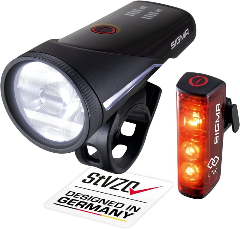 SIGMA Aura LED Akkuleuchten kerékpár lámpa szett - 100Lux