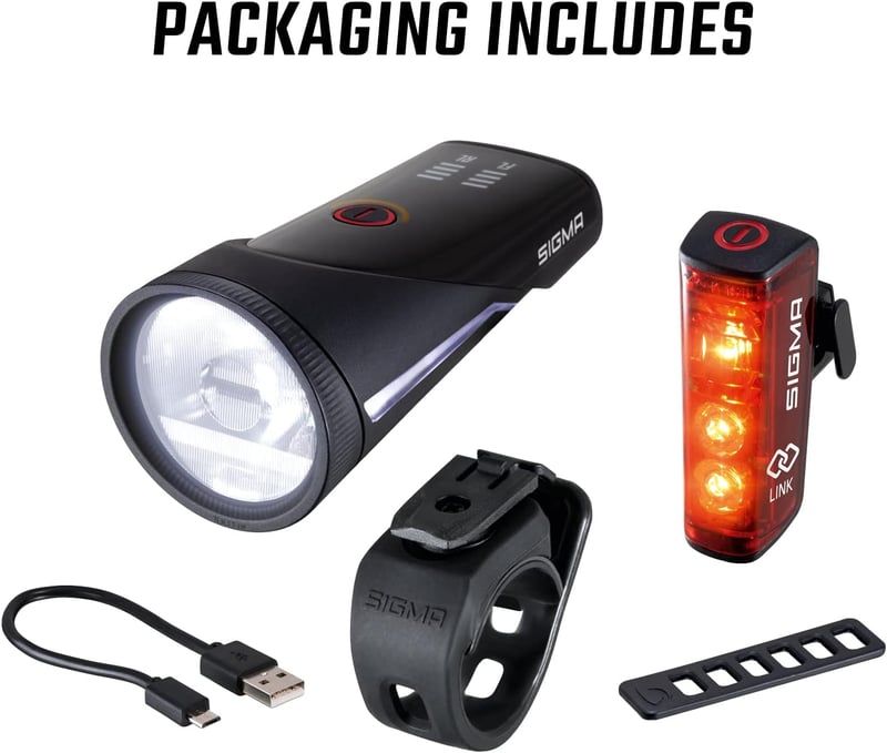 SIGMA Aura LED Akkuleuchten kerékpár lámpa szett - 100Lux