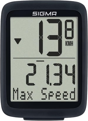 Sigma BC 10.0 WR žičano biciklističko računalo s 10 funkcija - oštećen pretinac za bateriju (ispravno, kao novo) (stanje: vidi drugu sliku)