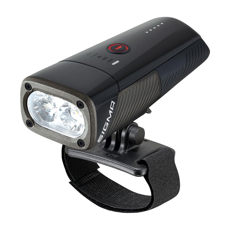 Nabíjateľné čelové svetlo na prilbu SIGMA Buster 1600HL – 1600 lúmenov, cyklistické svetlo na prilbu