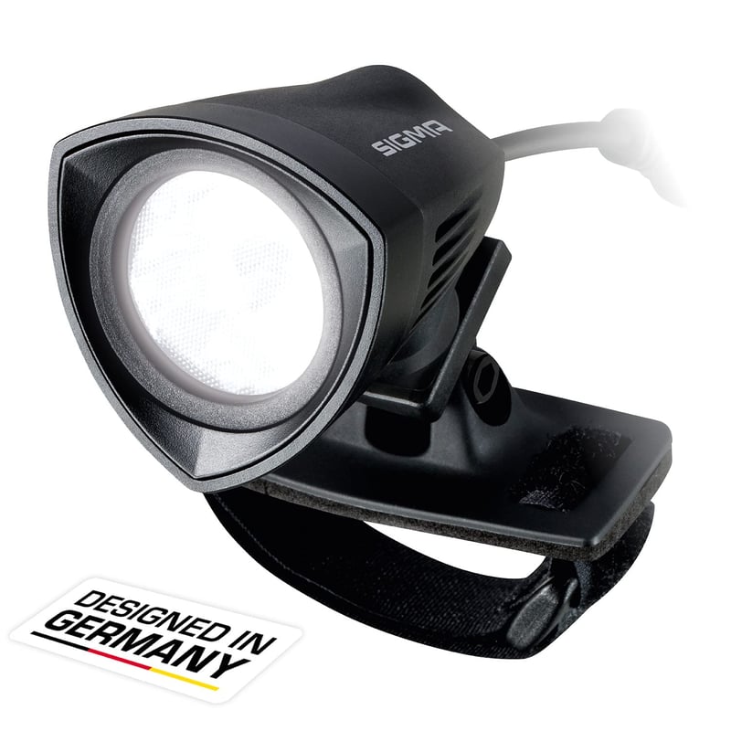 Sigma Buster 2000 HL LED cyklistické svetlo na prilbu – 2000 lúmenov, 7 režimov svietenia, nabíjateľné, čierne