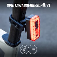 Lampă spate pentru bicicletă SIGMA HIRO 70 COB cu funcție de stop – conformă cu normele rutiere, cu omologare StVZO 3