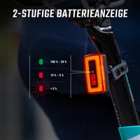 Lampă spate pentru bicicletă SIGMA HIRO 70 COB cu funcție de stop – conformă cu normele rutiere, cu omologare StVZO 7