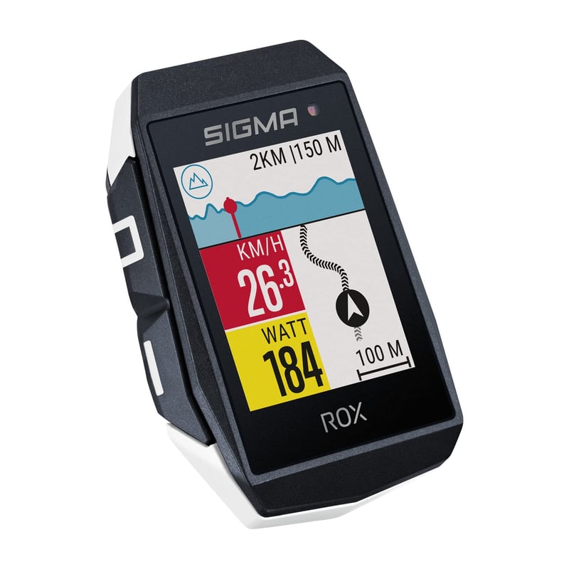 Cyklocomputer SIGMA ROX 11.1 EVO GPS s bezdrôtovou navigáciou, meraním nadmorskej výšky, senzormi rýchlosti, tepovej frekvencie a kadencie.