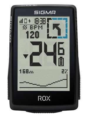 Cyklocomputer SIGMA ROX 4.0 SE Special Edition s GPS, navigáciou a meraním nadmorskej výšky, držiakom Overclamp Butler, kompatibilný s elektrobicyklami, čierny