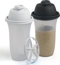 SIGNORA WARE 2x 500ml Shaker Palack Smoothie Koktél Szósz Keveréshez - Black/White 1