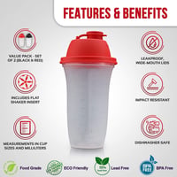 SIGNORA WARE 500ml Műanyag Shaker Palack - Edzéshez, Turmixokhoz, Salátaöntetekhez, Mosogatógépben Mosható, Fekete

AI: I've created a conci 2