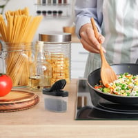 SIGNORA WARE Fűszertartó Szett 2 db - Légmentesen Zárható Műanyag Fűszeres Doboz 2 az 1-ben Adagoló Fedéllel, Fekete, Konyhai Tárolás 5