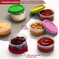 SIGNORA WARE Fűszertartó Szett 8db - 37ml Szivárgásmentes Ételtároló Dobozok Fedéllel, BPA-mentes, Mosogatógépben Mosható, Mikrózható, Uzson 2