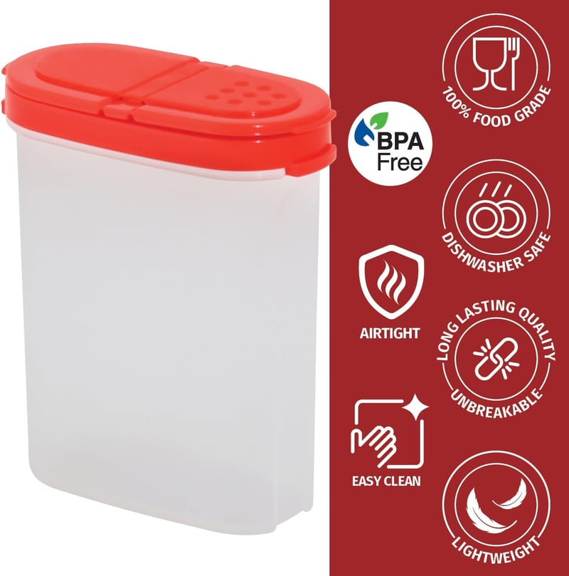 Signoraware Prémium Fűszertartó Készlet - 8 db Légmentes, BPA-mentes Tárolódoboz Konyhába, Kempingezéshez - Kerek, Mikrohullámú Sütőben Hasz