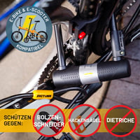 Antifurt bicicletă SIGTUNA tip U - 16mm oțel călit, cu suport, pentru biciclete de șosea, mountain bike, e-bike și biciclete pliabile, galben 6