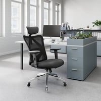 Ergonomická kancelárska stolička SIHOO s nastaviteľnou bedrovou opierkou, opierkou hlavy a lakťovými opierkami, nastavením výšky a funkciou hojdania, nosnosť 150 kg, otočná stolička 2