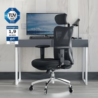 Ergonomická kancelárska stolička SIHOO s nastaviteľnou bedrovou opierkou, opierkou hlavy a lakťovými opierkami, nastavením výšky a funkciou hojdania, nosnosť 150 kg, otočná stolička 4