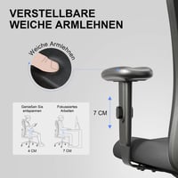 Ergonomická kancelárska stolička SIHOO s nastaviteľnou bedrovou opierkou, opierkou hlavy a lakťovými opierkami, nastavením výšky a funkciou hojdania, nosnosť 150 kg, otočná stolička 9