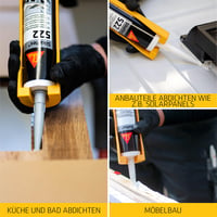 Sika Sikaflex-522 čierny pružný tmel a lepidlo 300 ml – Neúplné (bez čiernej koncovky) — Bez čiernej koncovky (stav: pozri 2. obrázok) 8