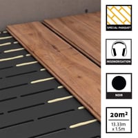 Sika SikaLayer 05 Akustična podloga za lijepljeni parket, crna, 13,33 m x 1,5 m, zvučna izolacija za podove, jednostavna ugradnja 2