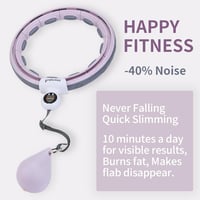 Silencomfort Smart Hula Hoop - Csendes Fitnesz Karika Számláló Kijelzővel - 16 Részes Állítható Derékbőség - Masszírozó Súlygolyóval - Fogyá 2