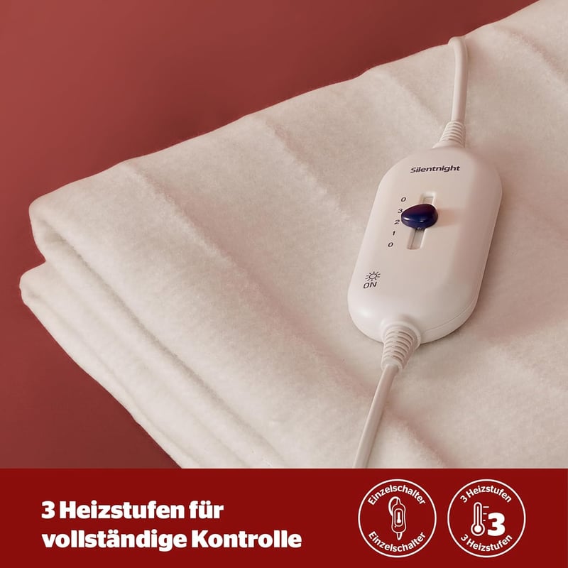 Silentnight Comfort Control 140x150 cm elektromos ágymelegítő 3 fokozatú hőszabályzással - 140x150cm