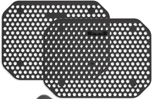 Silikonski štitnik od prskanja za Airfryer, pakiranje od 2 komada, crni, dodatak za fritezu na vrući zrak, zaštita od prskanja masnoće, višekratni, perivo u perilici posuđa