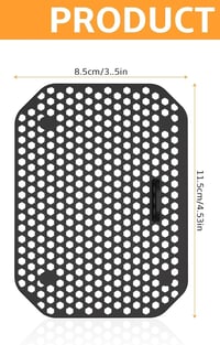 Silicone Splash Guard for Airfryer, Pack of 2, Black, Hot Air Fryer Accessories, Splash Guard Accessories, Reusable, for Protective Grille Against Grease Splash, Dishwasher Safe 7