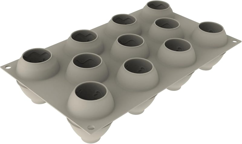 Silikomart Tojás Forma 11 Üregű Szilikon Sütőforma Desszerthez 53x67mm