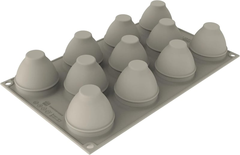 Silikomart Tojás Forma 11 Üregű Szilikon Sütőforma Desszerthez 53x67mm