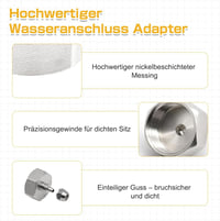 Silkwish Hűtőszekrény Vízcsatlakozó Adapter 3/4" - 1/4" Sárgaréz 2db 3