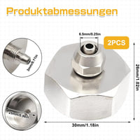 Silkwish Hűtőszekrény Vízcsatlakozó Adapter 3/4" - 1/4" Sárgaréz 2db 2
