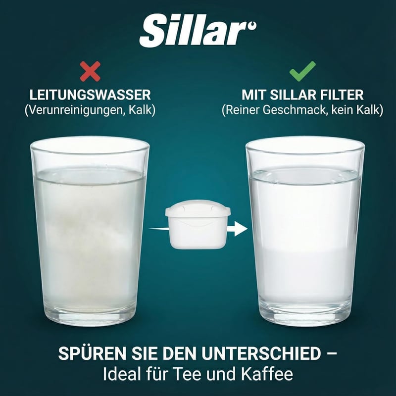 Sillar BRITA Maxtra+ kompatibilis vízszűrő patron 6db, aktív szén, mészkő és klór eltávolítás