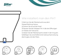 Sillar BRITA Maxtra+ kompatibilis vízszűrő patron 6db, aktív szén, mészkő és klór eltávolítás 6