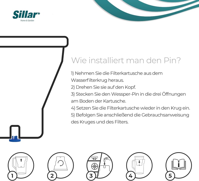 Sillar BRITA Maxtra+ kompatibilis vízszűrő patron 6db, aktív szén, mészkő és klór eltávolítás