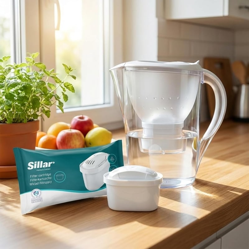 Sillar BRITA Maxtra+ kompatibilis vízszűrő patron 6db, aktív szén, mészkő és klór eltávolítás