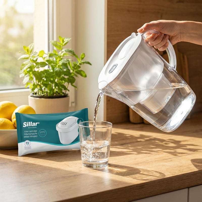 Sillar BRITA Maxtra+ kompatibilis vízszűrő patron 6db, aktív szén, mészkő és klór eltávolítás
