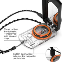 Silva Compass 4 Navigációs Iránytű Katonai Túrázáshoz - Forgatható Ház Tükörrel - 1:25k 1:50k Térképskála - Foszforeszkáló Könnyű 5