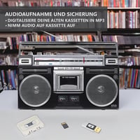 Silva Schneider PCR 1980 BT retro kazettás magnó Bluetooth-tal 2