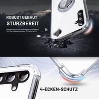 Priehľadný kryt na Samsung Galaxy A54 5G Silverback s 360-stupňovým krúžkom 2