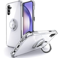 Priehľadný kryt na Samsung Galaxy A54 5G Silverback s 360-stupňovým krúžkom 1