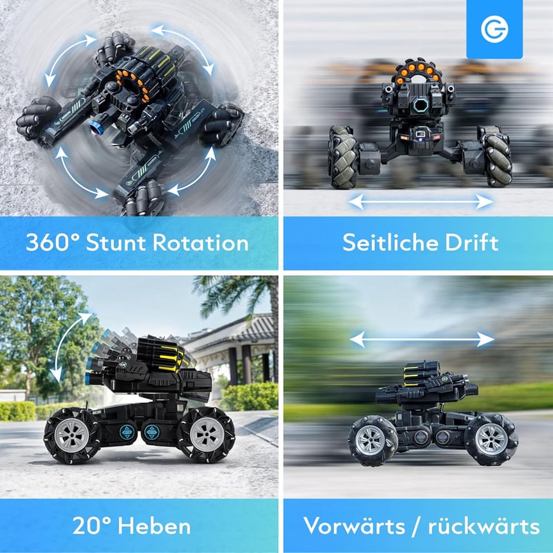 Silvergear RC Tank autó 360° forgatással, 12 labdával és kézvezérléssel gyerekeknek
