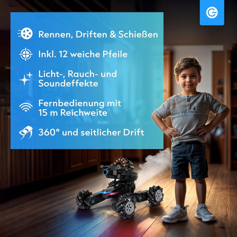 Silvergear RC Tank autó 360° forgatással, 12 labdával és kézvezérléssel gyerekeknek